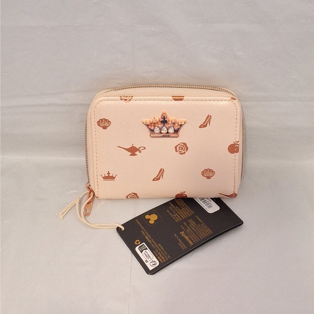 Loungefly Disney Princess Icon Iridescent Mini Zipper Wallet